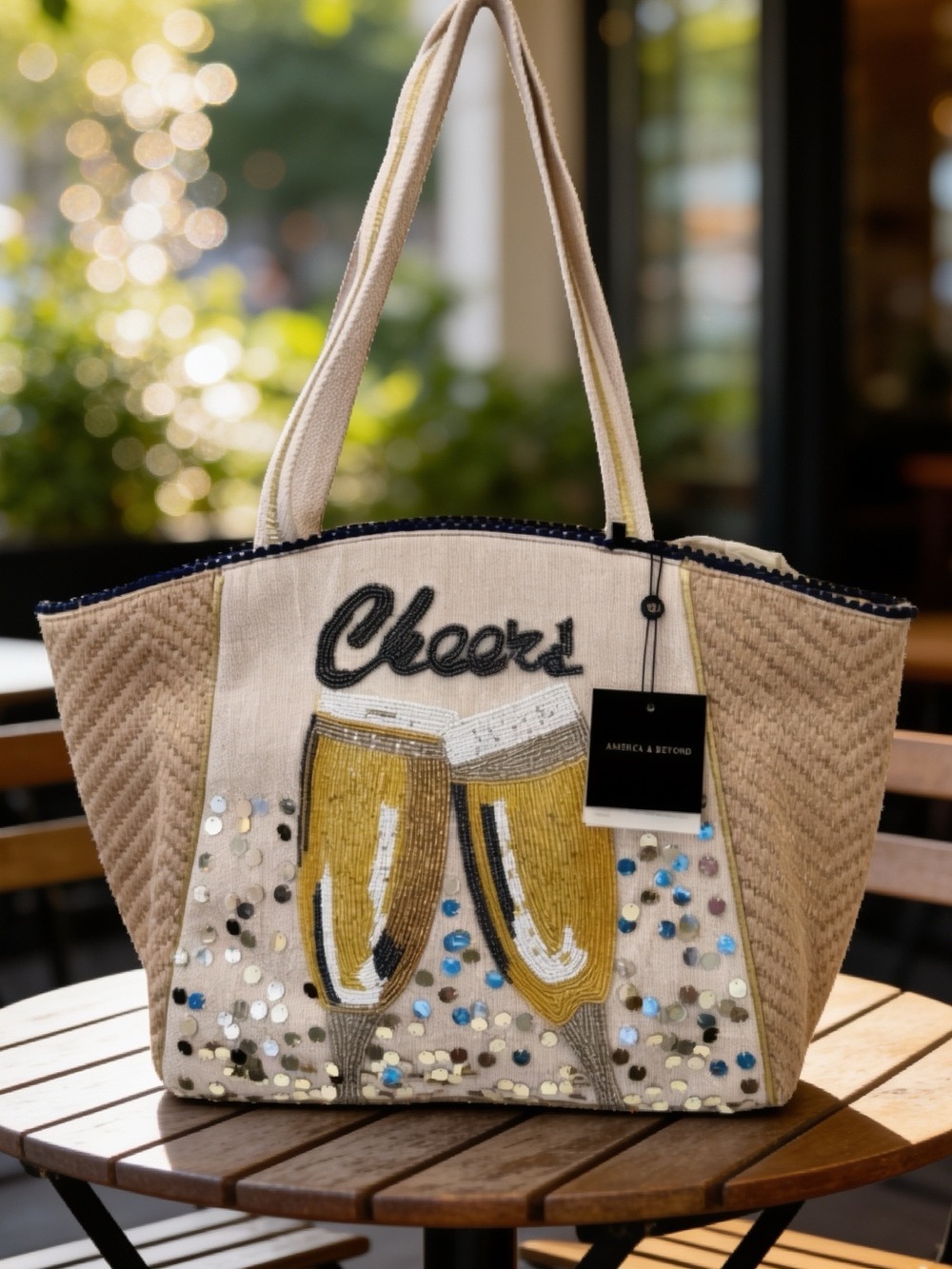 Caroline Embellished Tote Bag